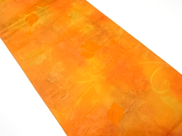 花唐草模様織り出し袋帯